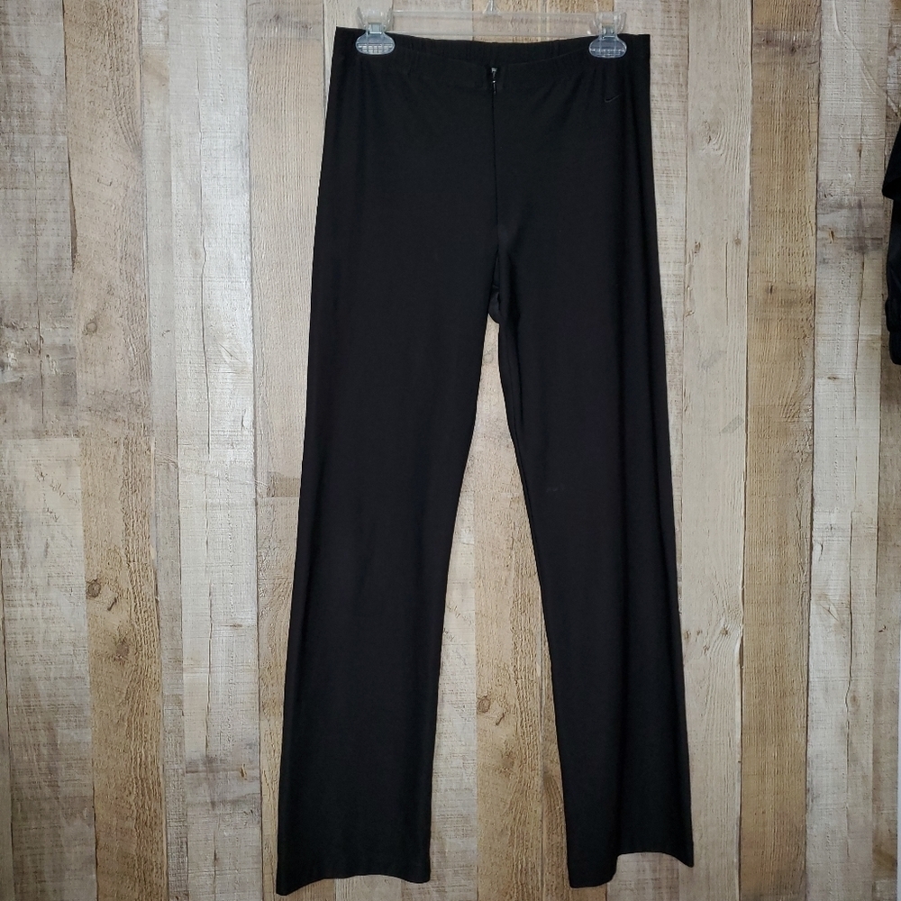 Nike Zip Front Black Active Flare Pants Size Small